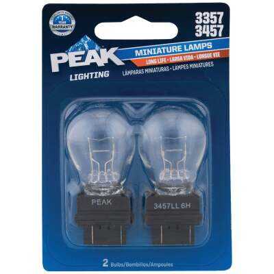 PEAK 3357/3457 12.8/14V Mini Incandescent Automotive Bulb (2-Pack)
