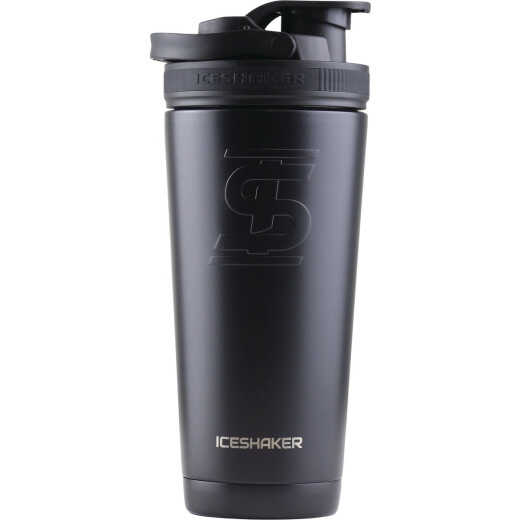 Ice Shaker 26 Oz. Black Insulated Vacuum Bottle & Shaker