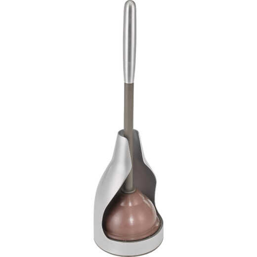 Polder Stainless Steel Bell Design Toilet Plunger Caddy with Flange Bulb