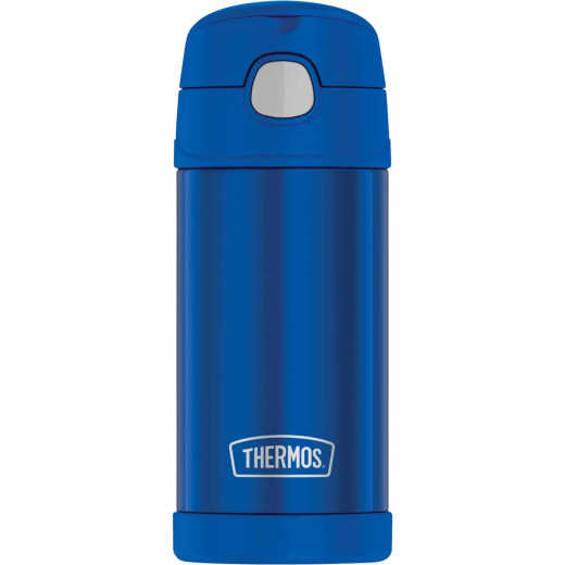 Thermos Funtainer 12 Oz. Navy Stainless Steel Water Bottle With Straw