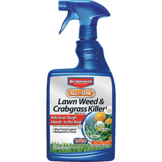 BioAdvanced All-in-1 24 Oz. Ready To Use Trigger Spray Crabgrass & Weed Killer